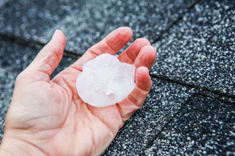 Spotting-Hail-Roof-Damage-Doing-Inspections